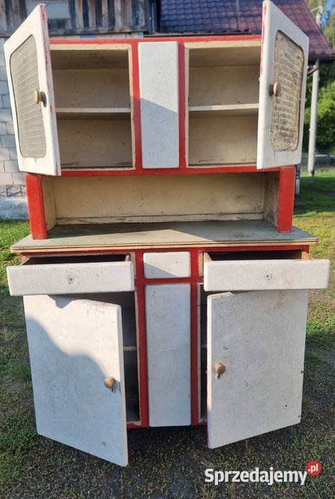 Stary Kredens kuchenny mebel ścianka PRL vintage