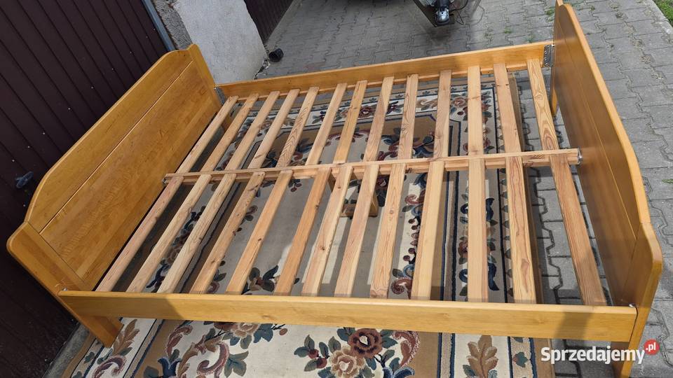 Łóżko z drewna bukowego 160 x 200 solidne Sypniewo