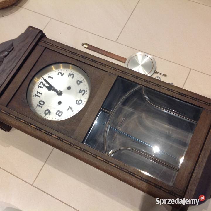 Stary Zegar Wiszcy Drewniany Nowa Sól