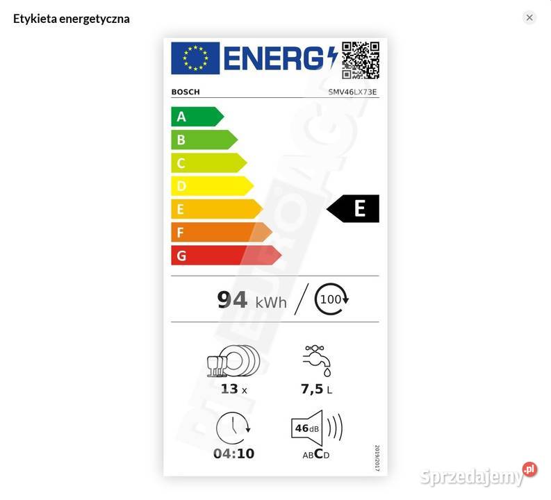 Zmywarka BOSCH SILENCE PLUS SMV46LX73E25 Poddębice