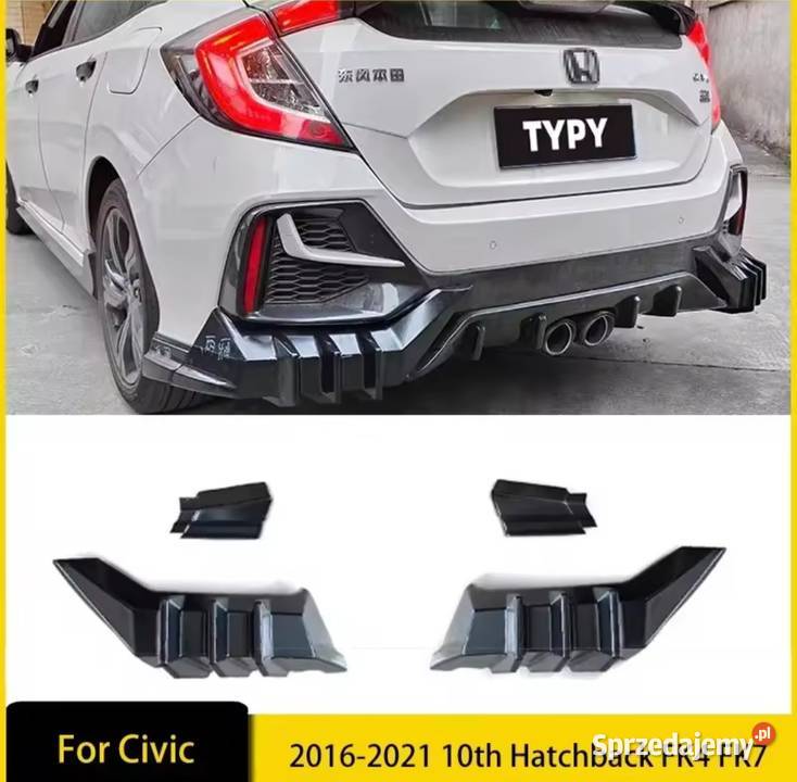 nowy tylny dyfuzor do hondy civic type r i Dokładki zderzaków Sandomierz