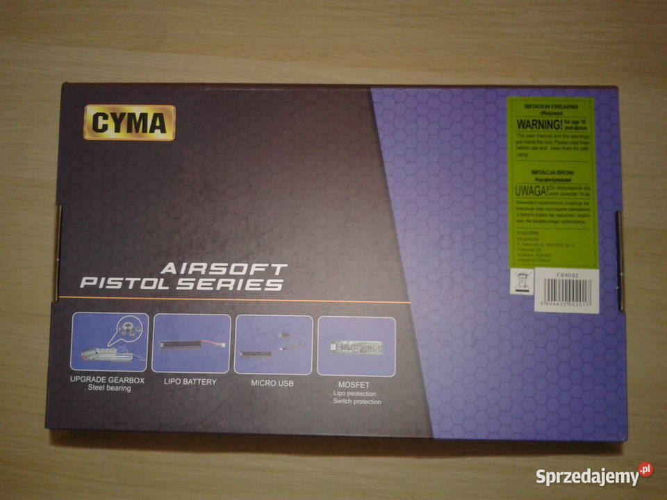 pistolet elektryczny replika kulki 6 mm NOWY Skiereszewo