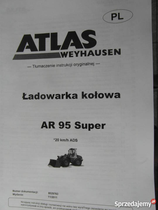 dtr instrukcja obsługi ładowarka atlas ar95 i inne