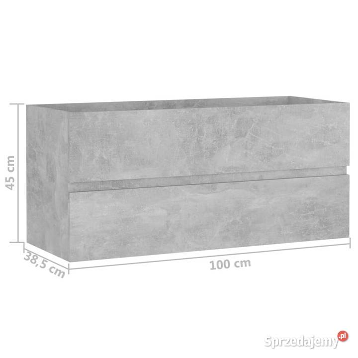 Szafka pod umywalkę szarość betonu 100x385x45 Warszawa