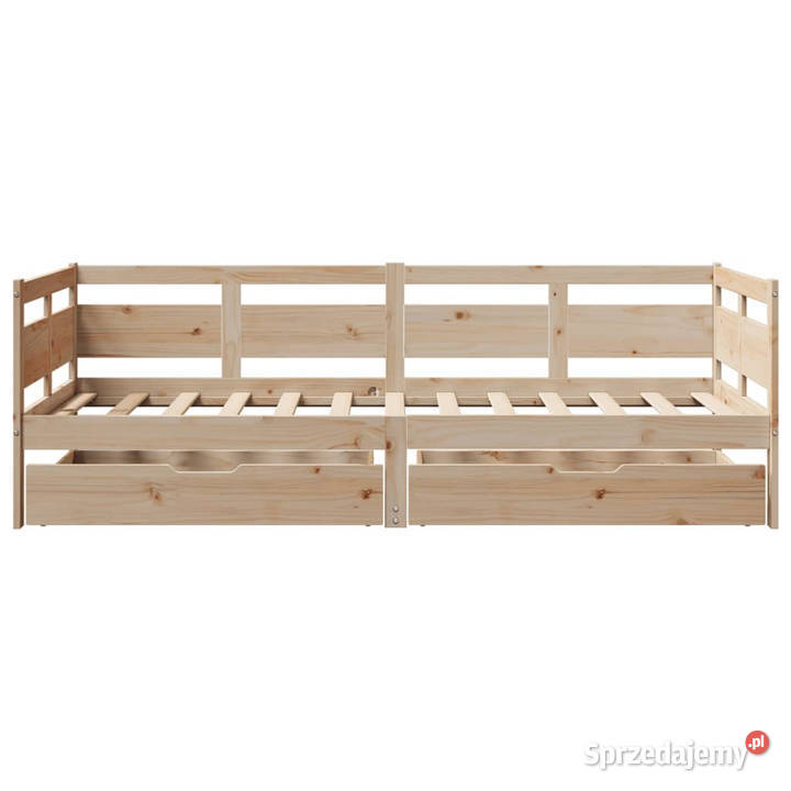Łóżko dzienne z szufladami lite drewno sosnowe sprzedam