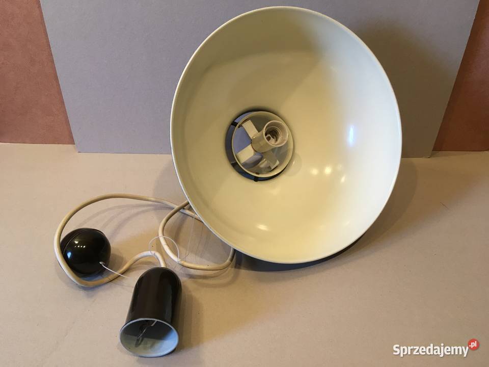 Stara lampa metalowa kultowa PRL średnica 35 Warszawa