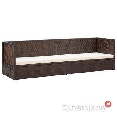 vidaXL Sofa ogrodowa z poduszkami polirattan mazowieckie Warszawa sprzedam