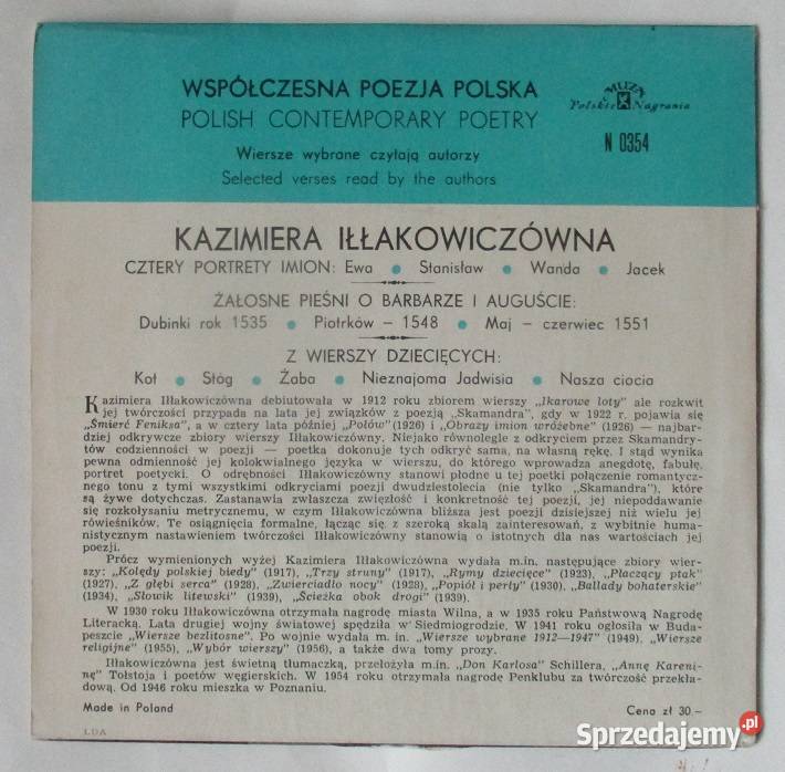 Współczesna poezja polskaWiersze wybrane czyta Łódź