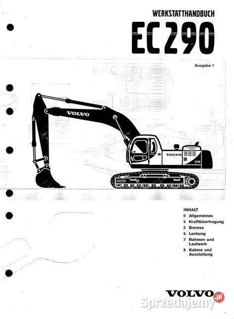 Volvo EC290 instrukcja naprawy service świętokrzyskie Kielce