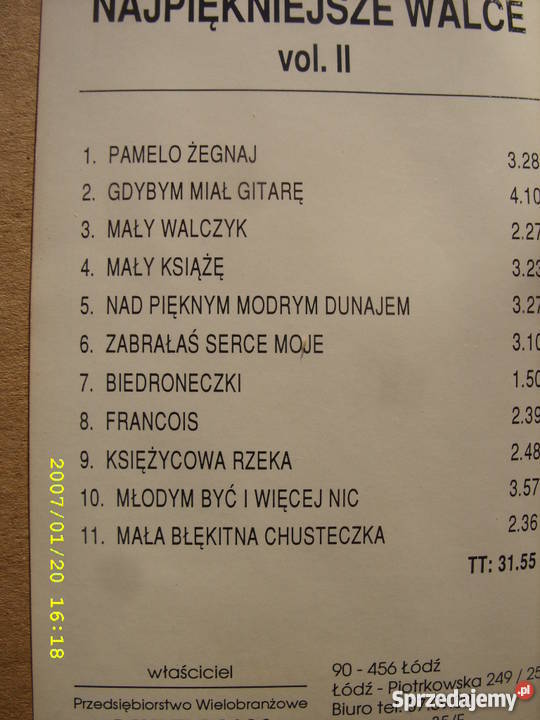 DANCE kaseta NAJPIEKNIEJSZE WALCE 2 kaseta Płyty i kasety Wołów
