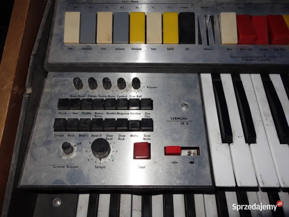 Organy elektroniczne VERMONA OV 251 z ET62 i ER9 śląskie Tarnowskie Góry