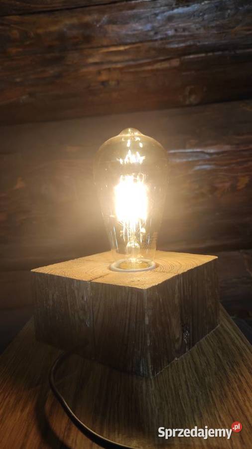 Lampka drewniana rustykalna loftowa Olsztyn sprzedam
