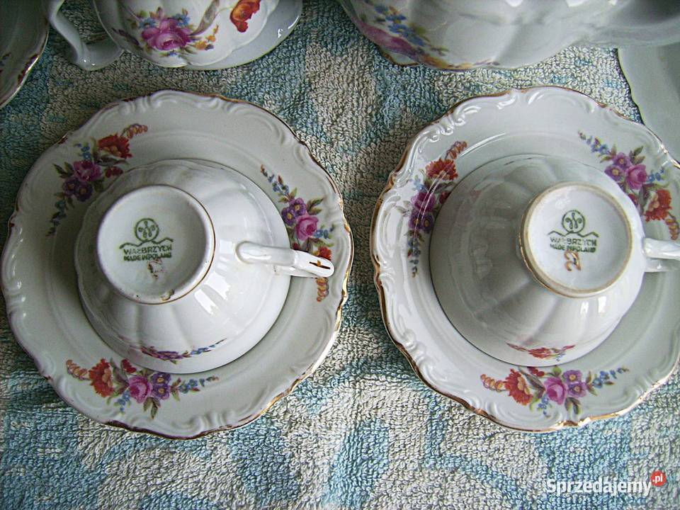 Zestaw kawowy Wałbrzych porcelana z PRLu z lat śląskie Porąbka