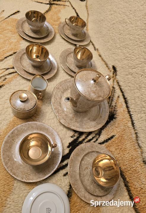 porcelanowy serwis zestaw kawowy Ćmielów komplet Sosnowiec