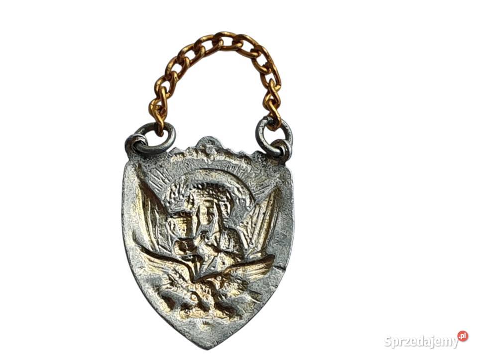 Stary miniaturowy przedwojenny ryngraf z Matką Cieszyn