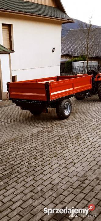 Nowa przyczepa z kiprem na 3 strony 170x280x50 sprzedam