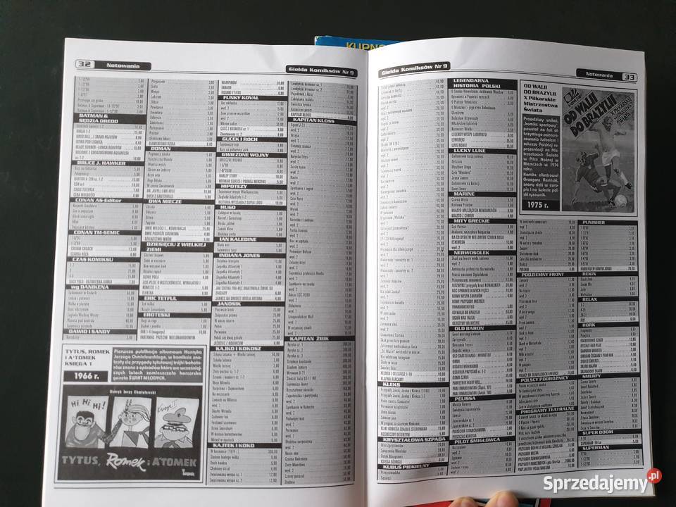 Giełda Komiksów 128 i 9 spis i wycena komiksów Gdynia