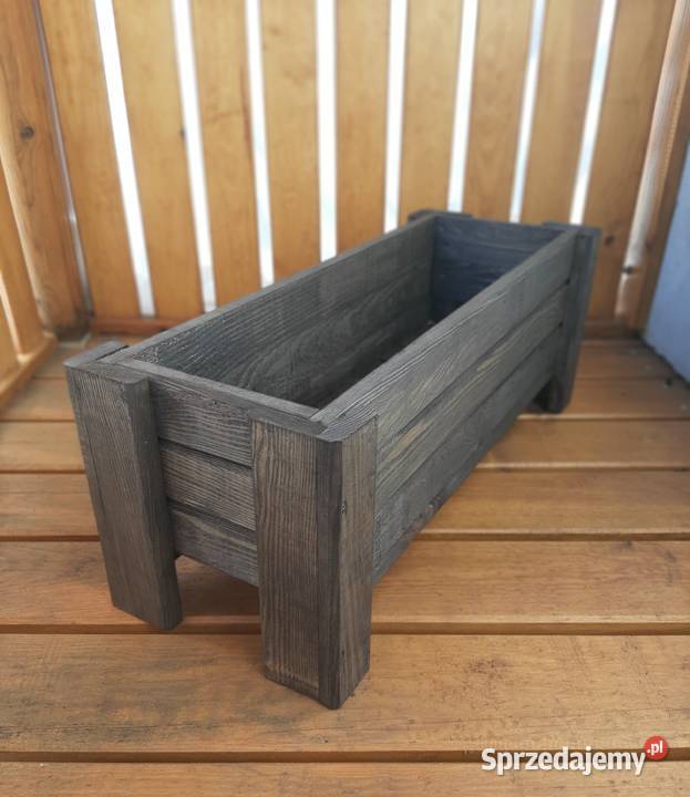 Donica drewniana sosnowa 80x30x30 Solidna Sarnaki sprzedam