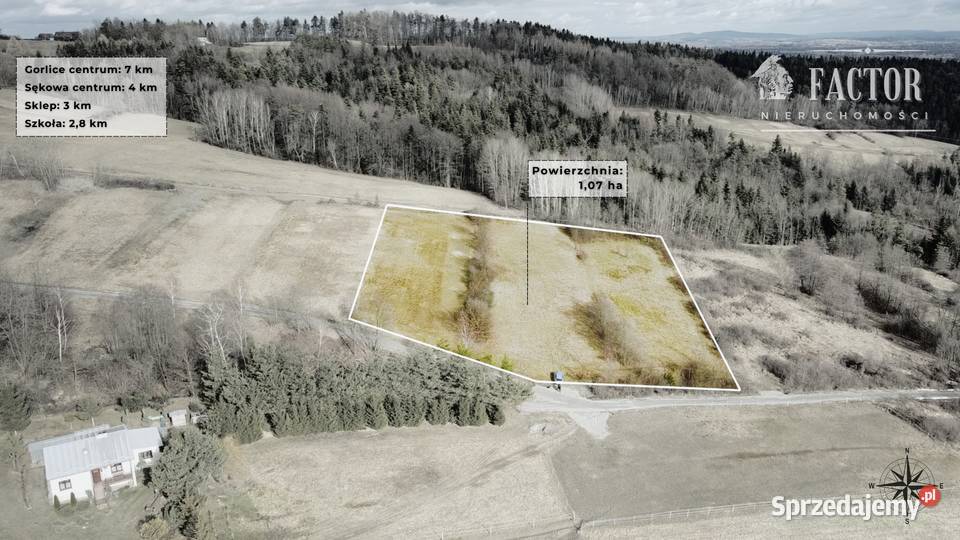 Działka budowlana 107 ha Siary gm Sękowa