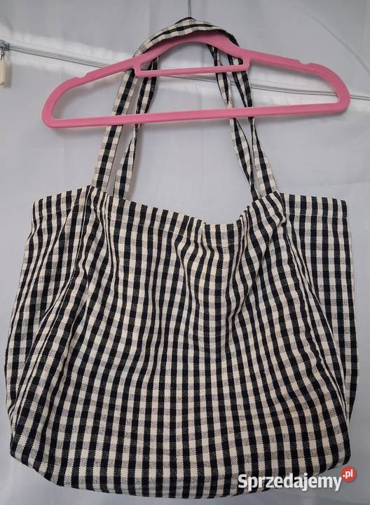 nowa MANGO shopper torba miejskabawełniana brązowy/beżowy Łódź
