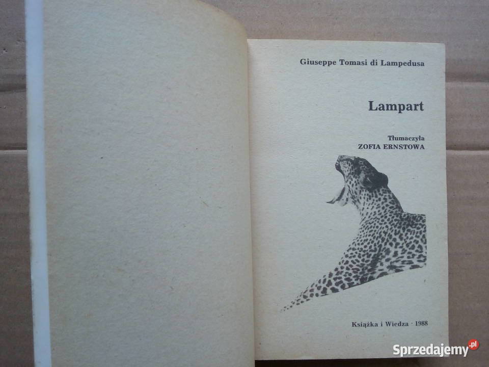 Giuseppe Tomasi di Lampedusa Lampart Rok produkcji 1988 podlaskie Sokółka