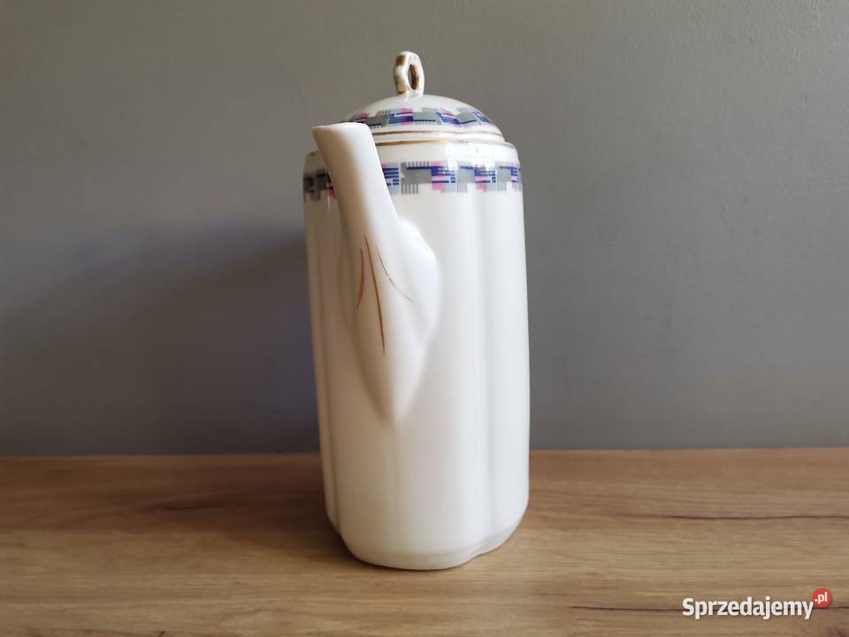 Stary przedwojenny dzbanek porcelana Art Deco śląskie Siemianowice Śląskie