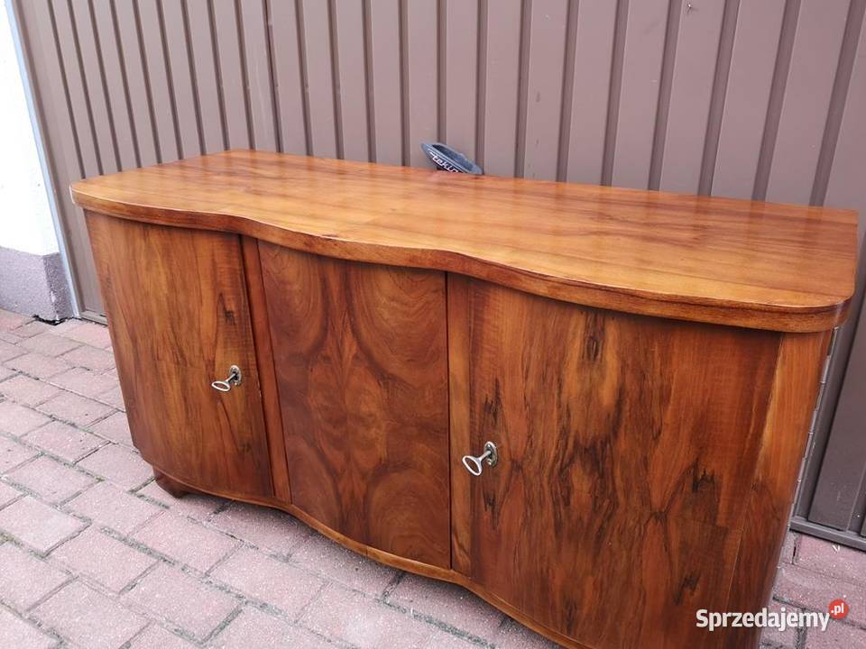 Komoda ARTDECO RTV Orzech Niska Stara Renowacji Swarzędz