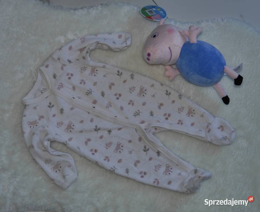 CA fajna pluszowa piżamka 62 biały Piżamy i szlafroki Wrocław