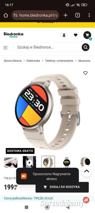 Zegarek damski Smartwatch Czarna Woda