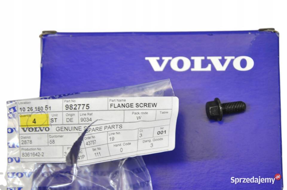 VOLVO oryginalna sruba M7x16 982775 OE Bielany Wrocławskie