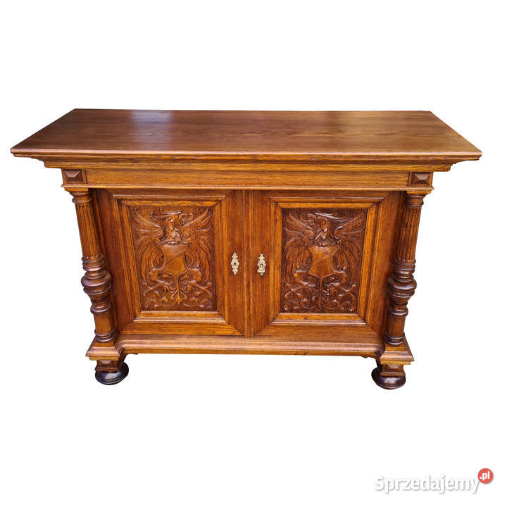 SZAFKA EKLEKTYCZNA Z HERBAMI ORŁY Szczecin