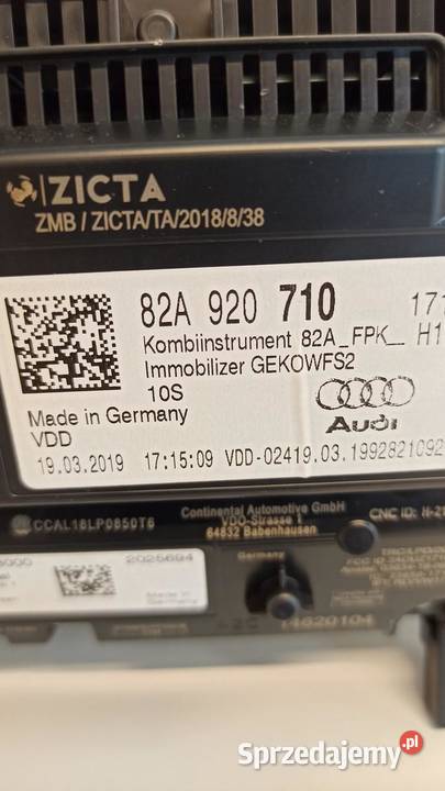 AUDI A1 82A LICZNIK VIRTUAL KOKPIT 82A920710 osobowe