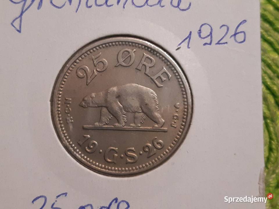 moneta Grenlandii z 1926r Numizmatyka Łomża