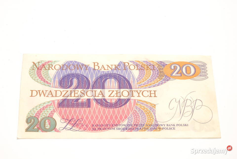 Stary banknot 20 złotych Traugutt 1982 antyk