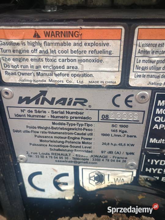 Sprężarka powietrza Winair SC 19m3min Żary