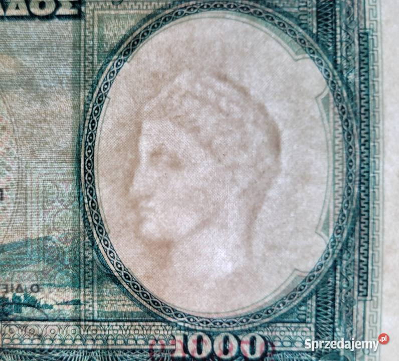 B73 GRECJA 1000 Drachm 1939 r Łask