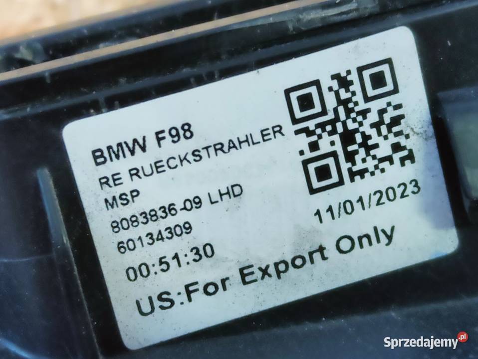 Lampka Lampa Zderzaka Prawy Tył BMW X4 G02 F98 osobowe Pleszew