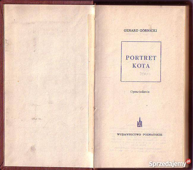 8382 PORTRET KOTA GERARD GÓRNICKI OPOWIADANIA