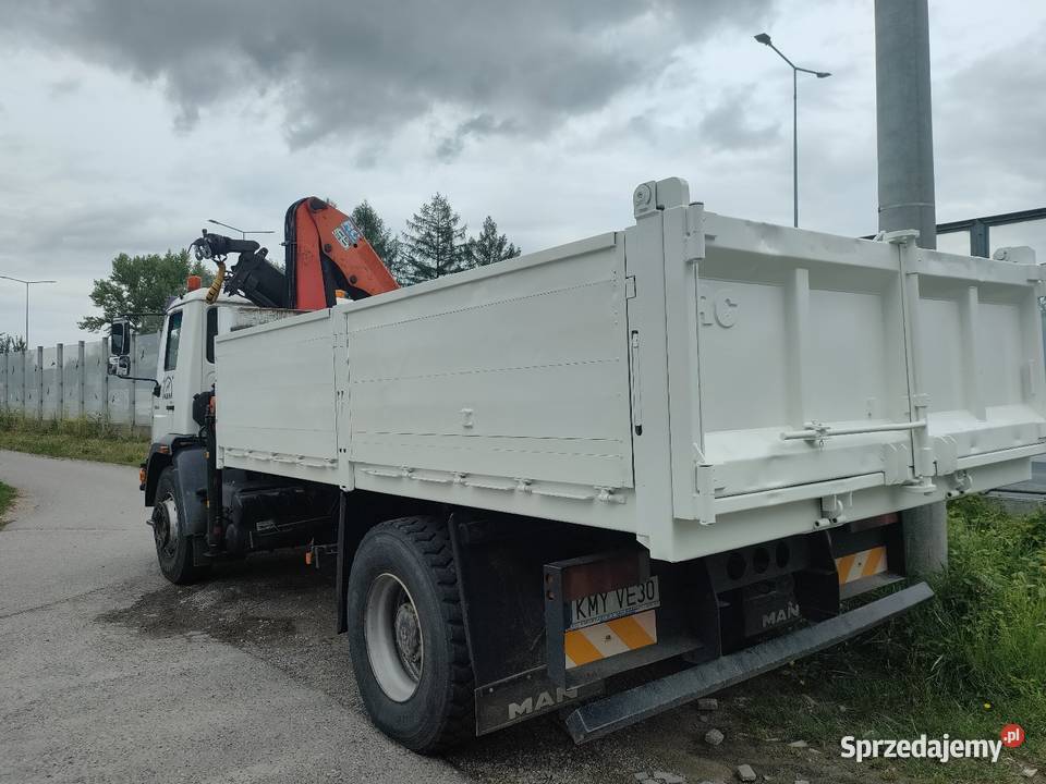 Man LE 18250 hds palfinger żuraw dźwig wywrotka manualna Myślenice