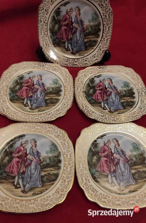 ANGIELSKA PORCELANA KOSTNA ZE SCENKAMI Pabianice