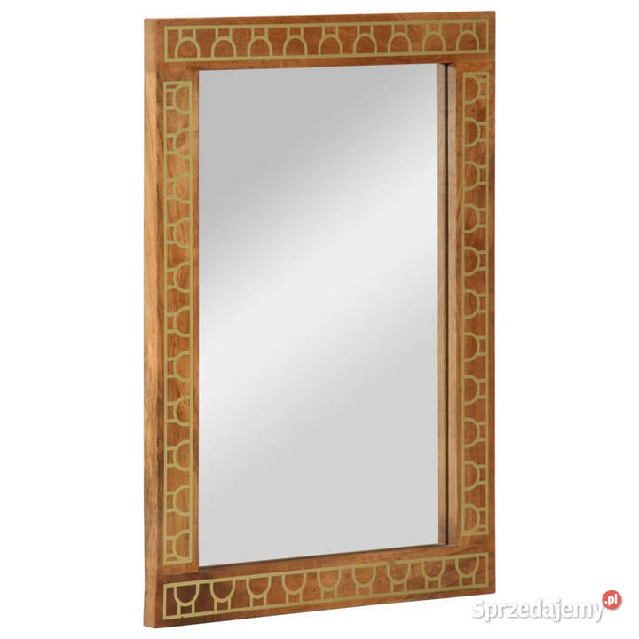 Lustro łazienkowe 50x70x25 lite drewno mango i Warszawa