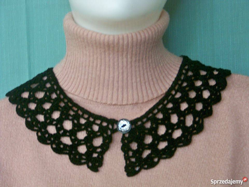 Kołnierzyk Barbara rękodzieło na szydełku Dodatki Pawłowice sprzedam