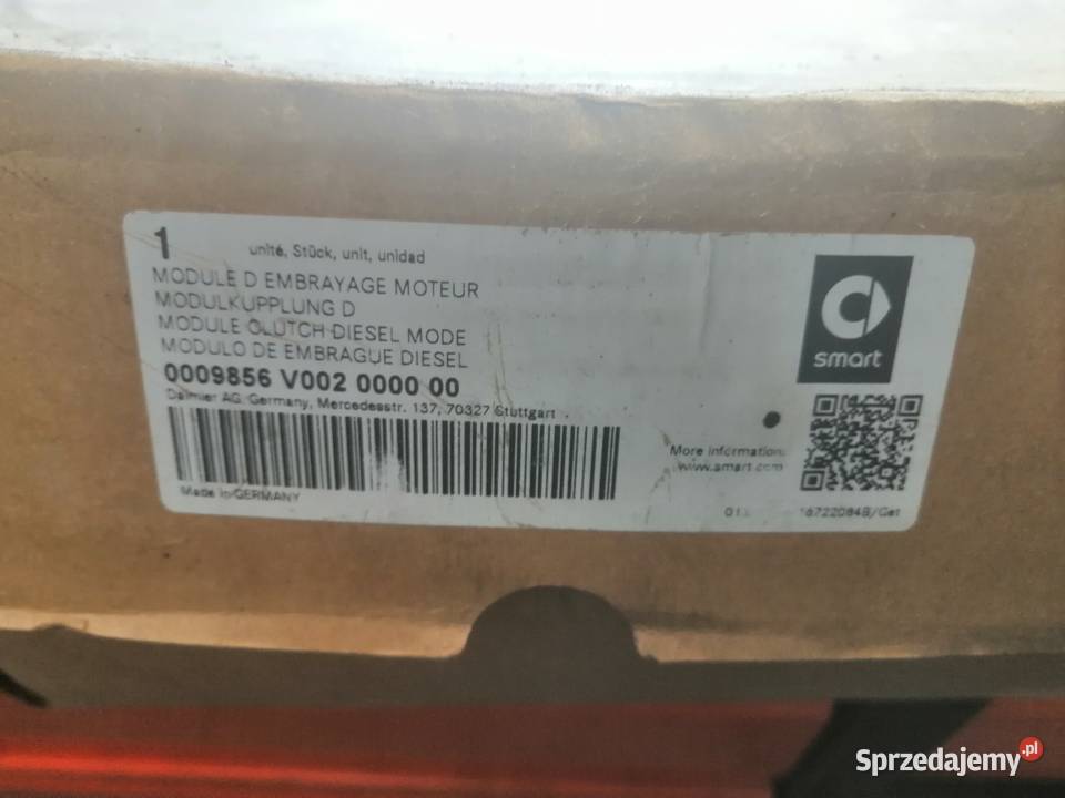 Dwumasa sprzęgła Smart Sachs 00009856V002 śląskie