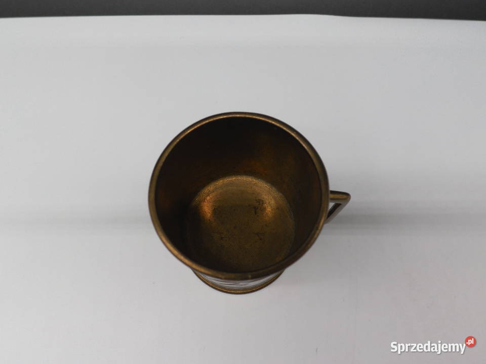 Stara Mosiężna Filiżanka do Espresso Kubek