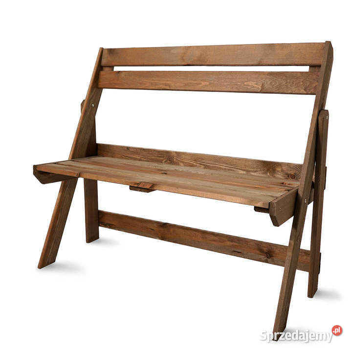 Ławka Ogrodowa Z Oparciem Drewniana Nowoczesna Elbląg