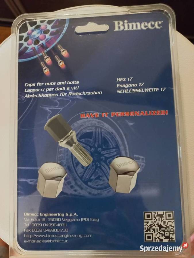 BIMECC Zestaw nakładek na śruby nakrętki CZARNE