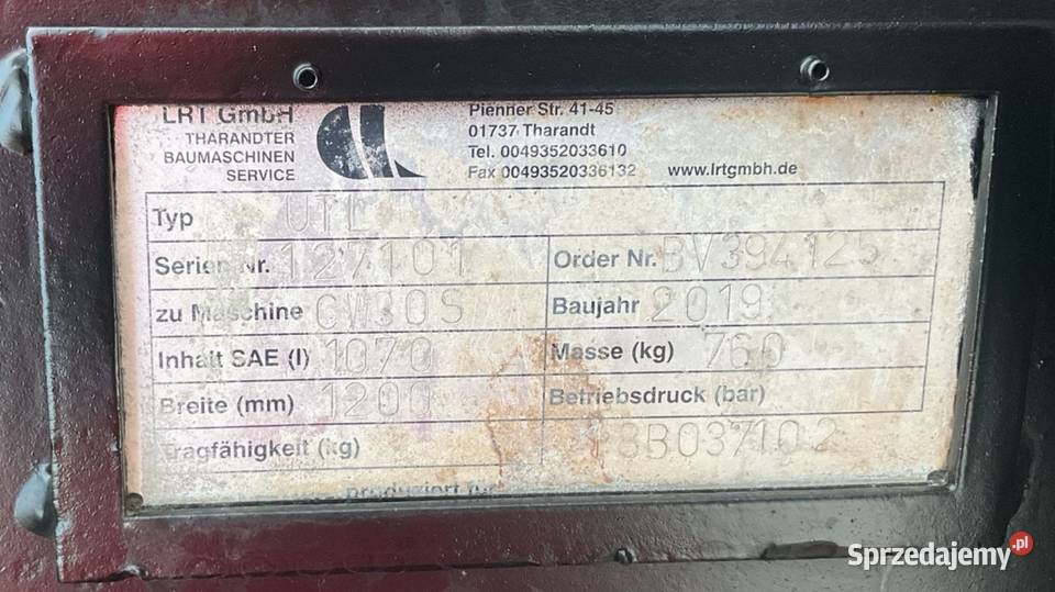 Łyżka do koparki 120 Verachtert CW30 S CW20 CAT