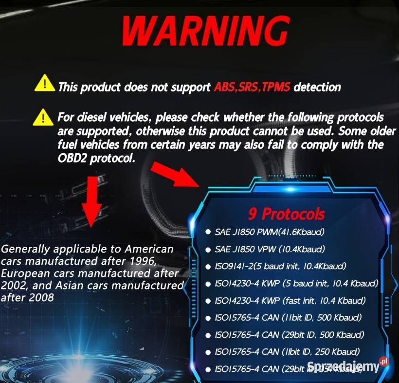 OBD2 V519 Skaner diagnostyczny tester błędów sprzedam