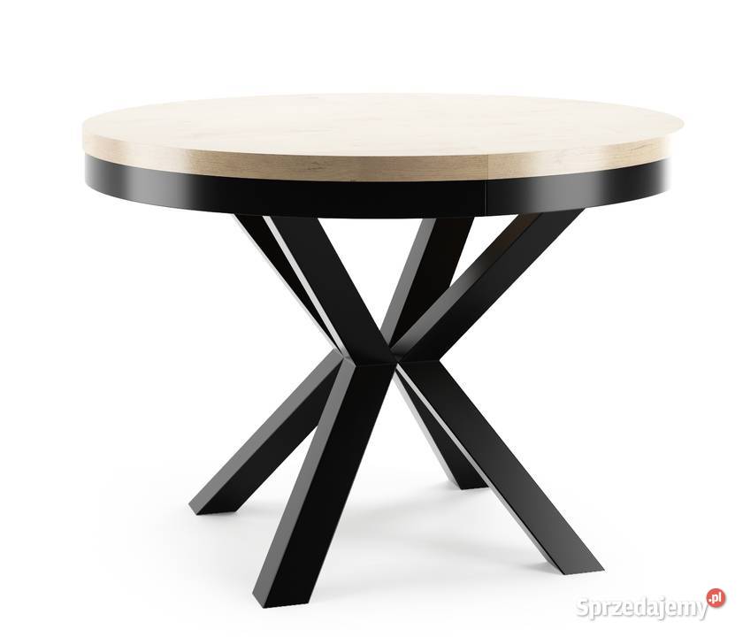 Stół okrągły rozkładany 100180 na metalowych Gdynia