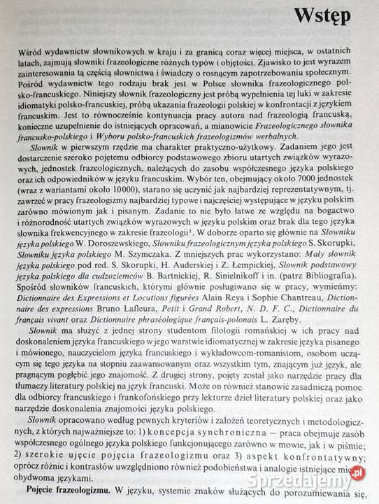 Polskofrancuski słownik frazeologiczny Leon Pozostałe Chełm